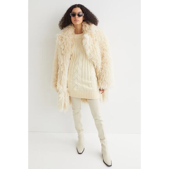 NWT H&M Innovation Co-Exist Story Thigh-High Boots in Cream | Size 6 - Picture 4 of 15